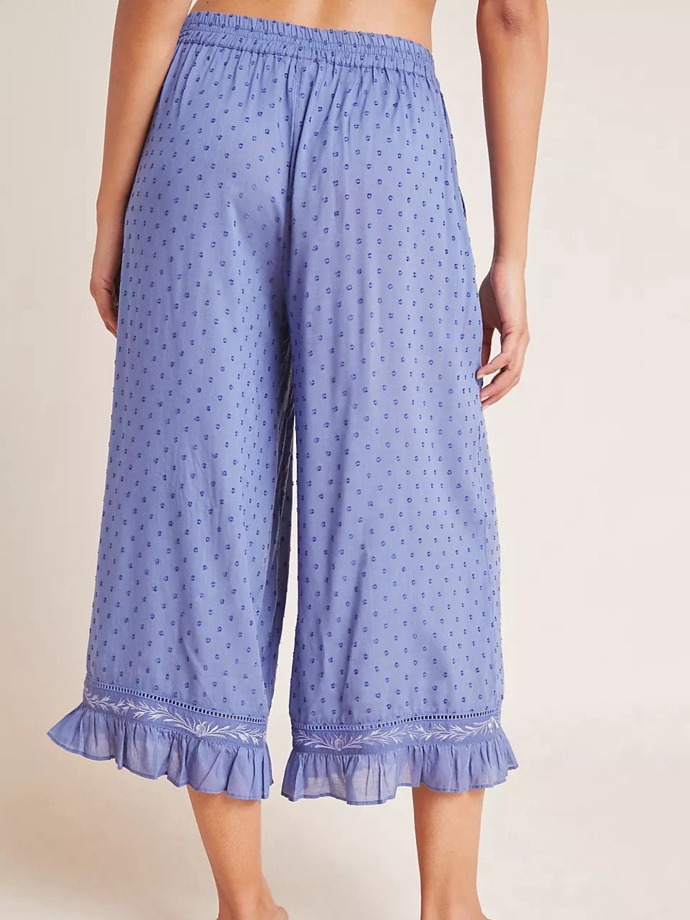 Anthropologie Wynonna Ruffled Wide-Leg Sleep Pants - Picture 7 of 9